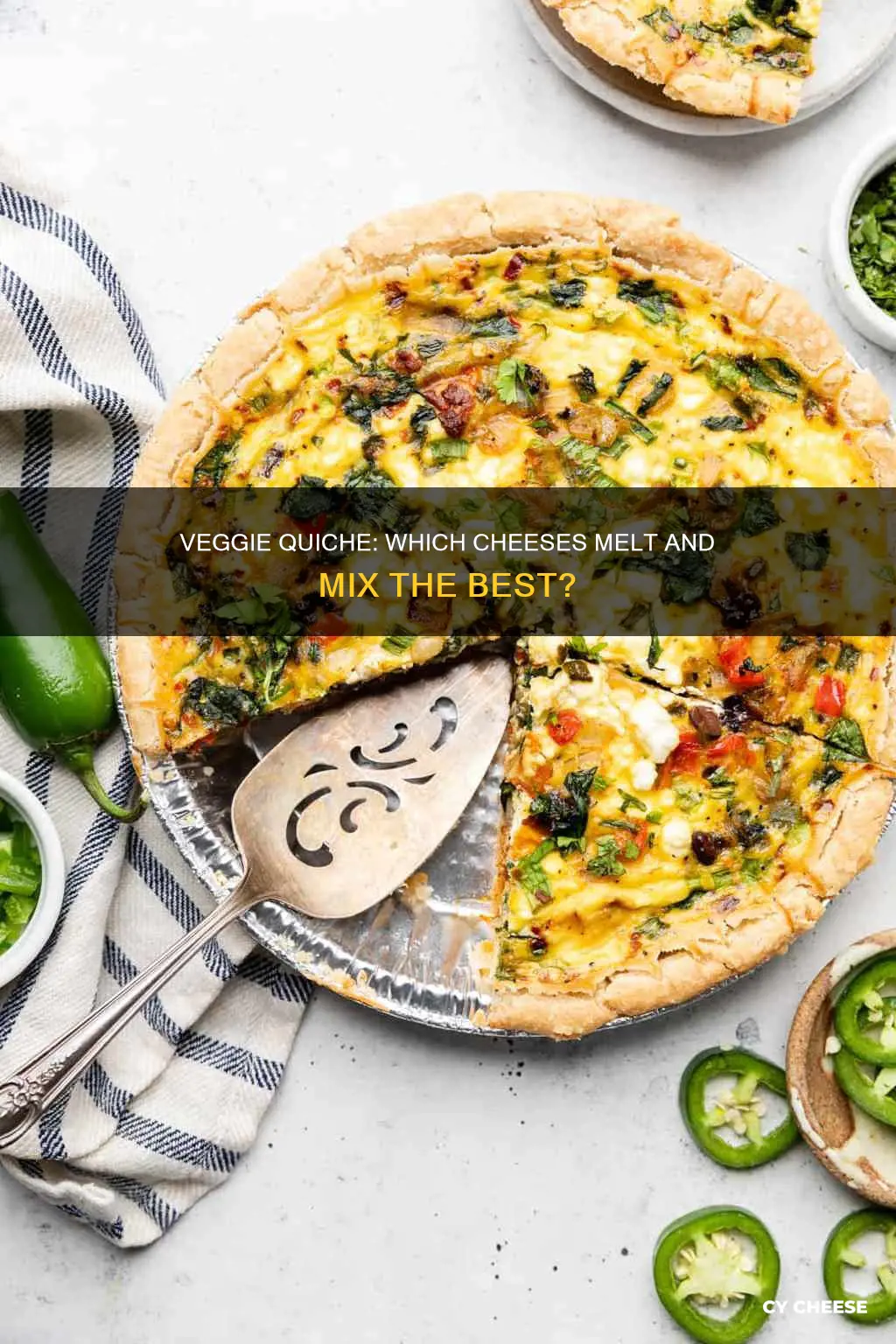 what cheese goes well in a quiche with vegetables