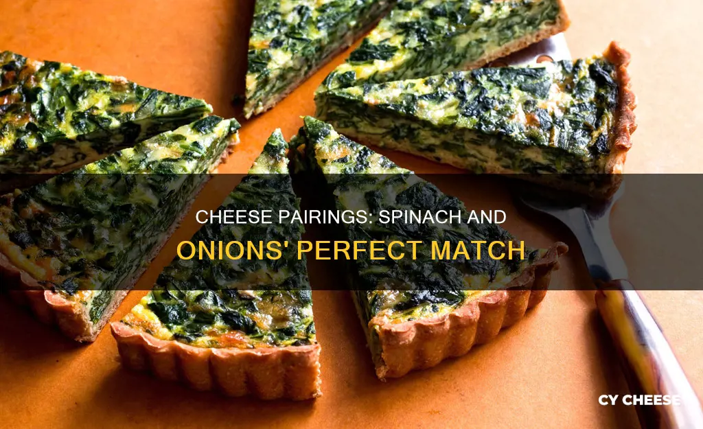 what cheese goes well with spinach and onions