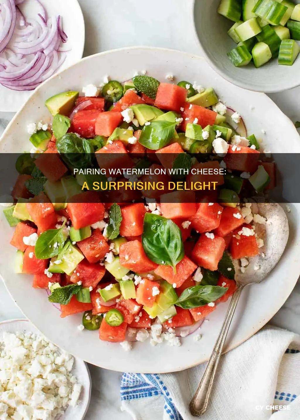 what cheese goes well with watermelon