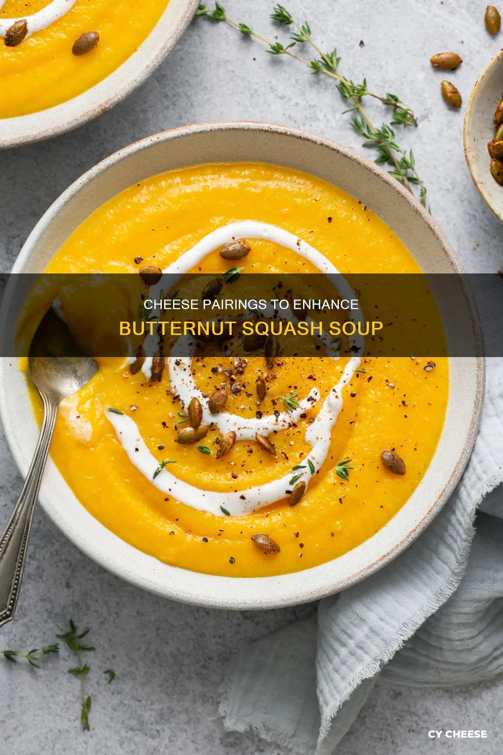 what cheese goes with butternut squash soup