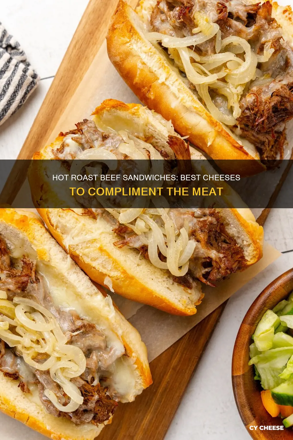 what cheese goes with hot roast beef sandwiches