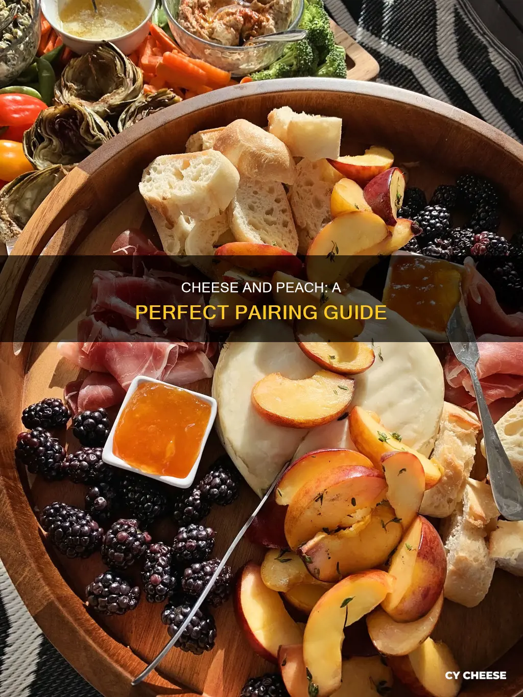 what cheese goes with peach