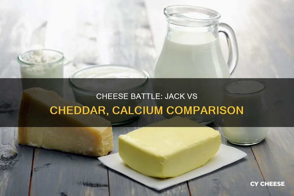 what cheese has least calcium jack or cheddar