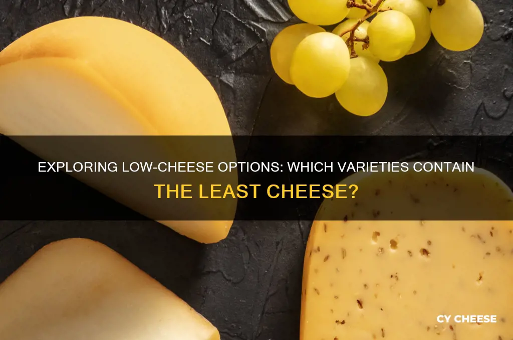 what cheese has the least amount of cheese