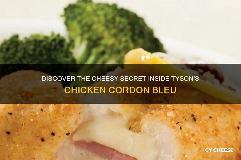 what cheese is in tyson chicken cordon bleu