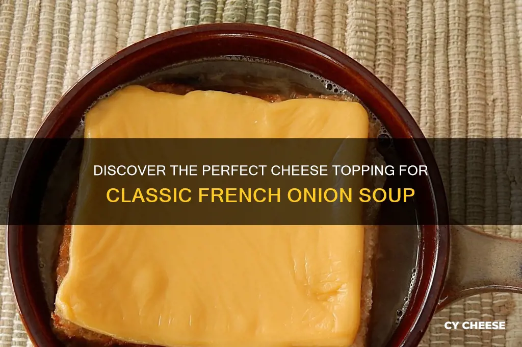 what cheese is on top of onion soup