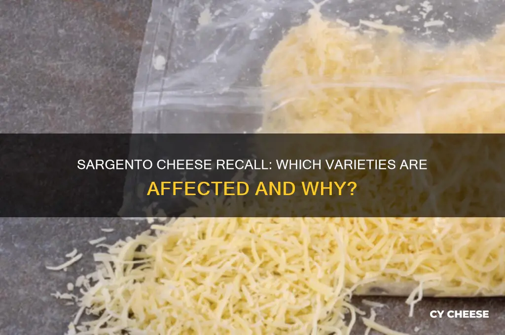 what cheese is part of the recall on sargento cheese