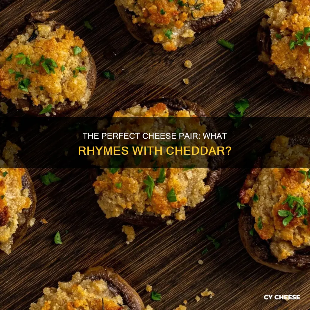 what cheese rhymes with cheddar
