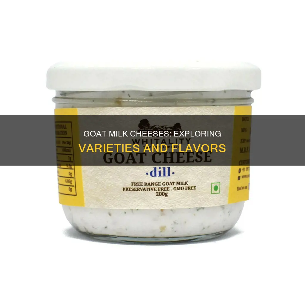 what cheeses are made from goat milk