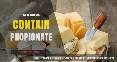 Cheese and Propionate: Uncovering Which Varieties Contain This Compound
