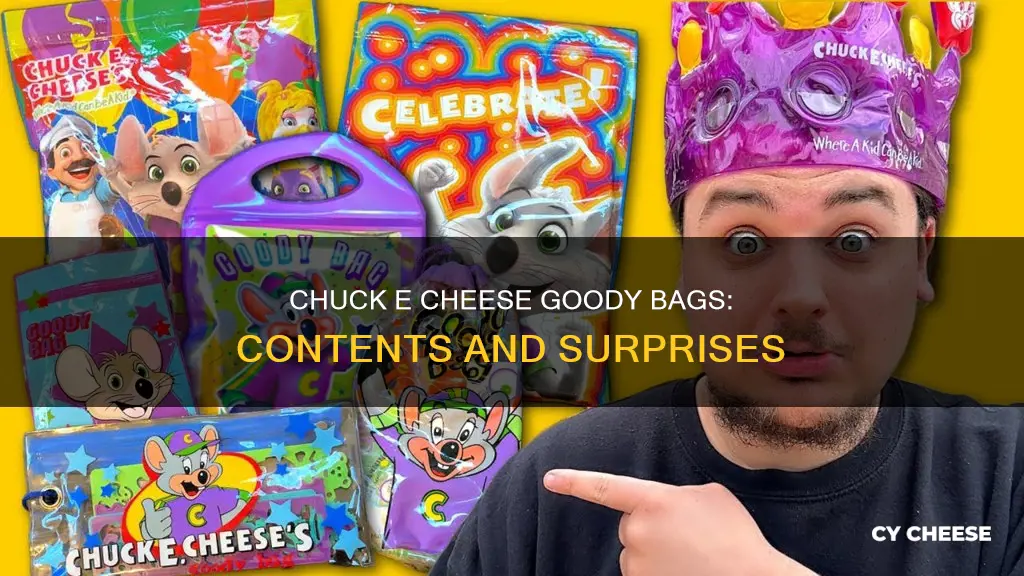 what comes in the chuck e cheese goody bags