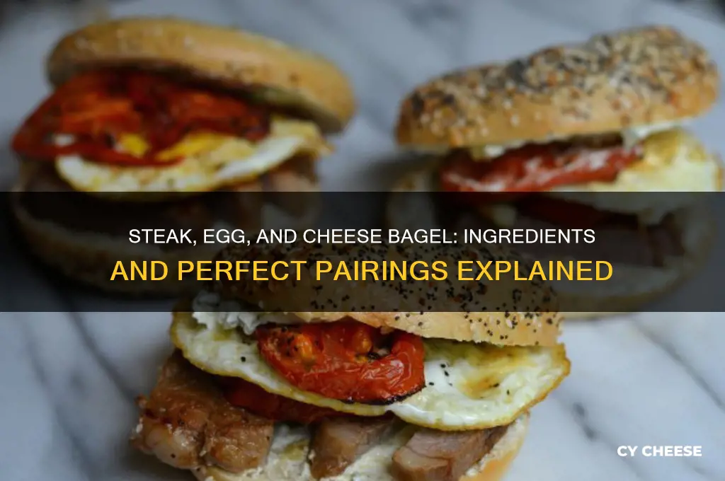 what comes on a steak egg and cheese bagel