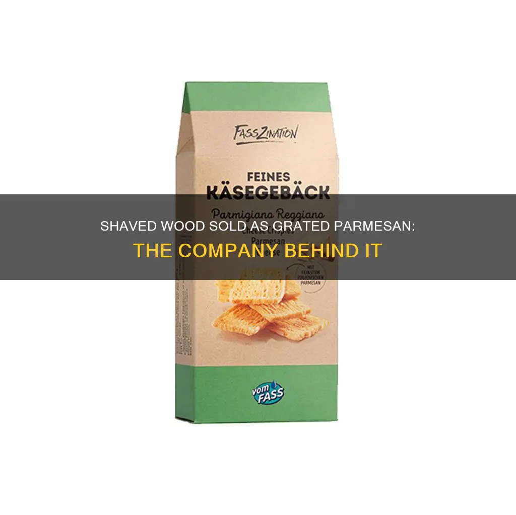 what company used shaved wood as grated parmesan cheese