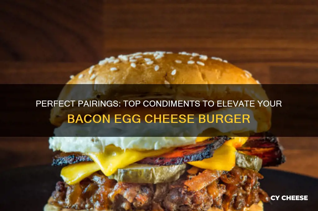 what condiments go good on a bacon egg cheese burger