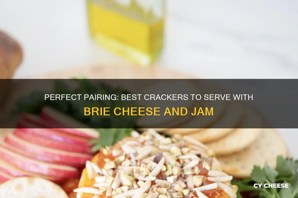 what crackers go with brie cheese w jam