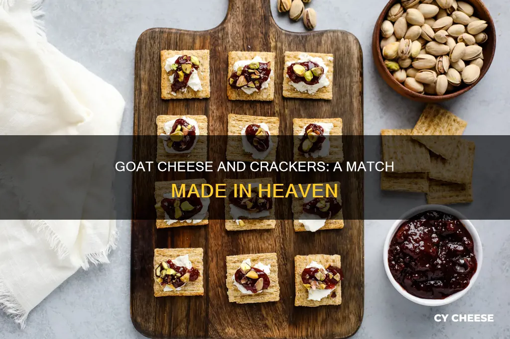 what crqcker goes beat with goat cheese and jqm