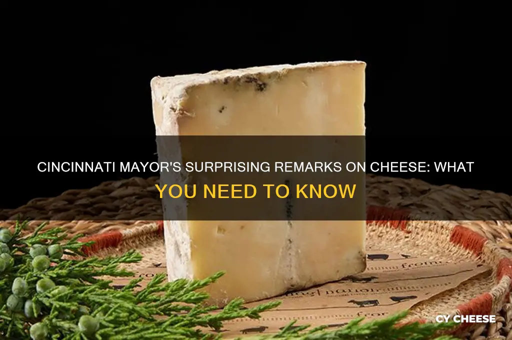 what did the cincinnati mayor say about the cheese