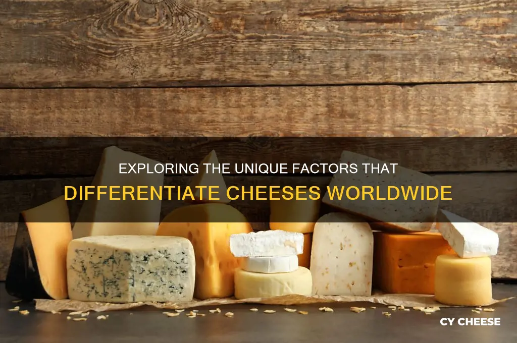 what differentiates cheeses