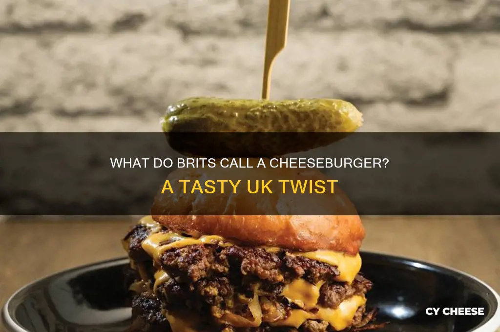 what do british people call a cheese burgar