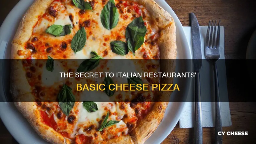 what do italian restaurants put on their basic cheese pizza