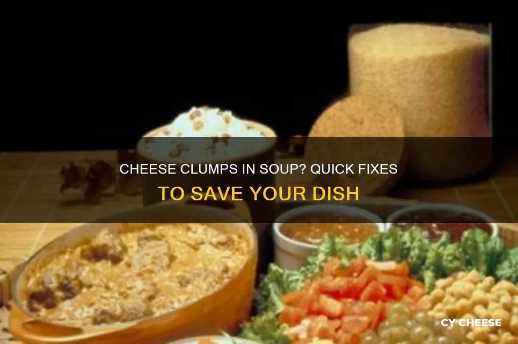 what do you do when cheese clumps in soup
