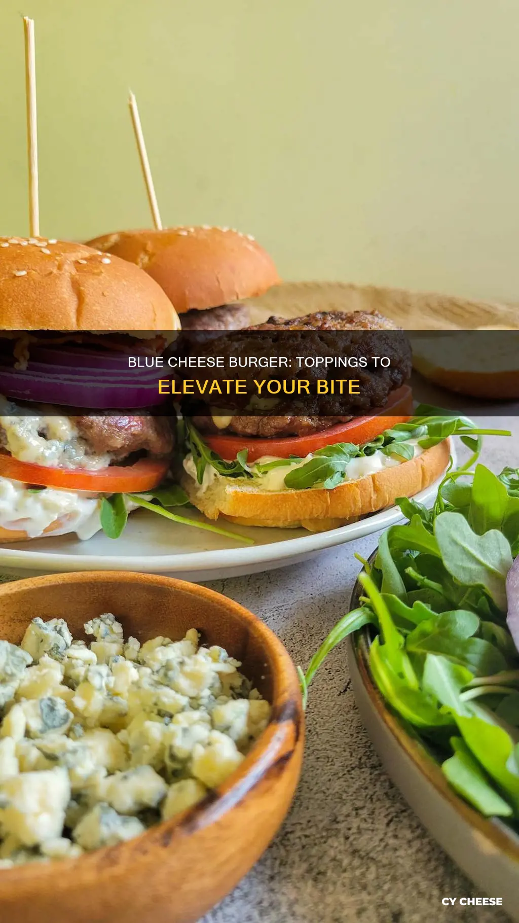 what do you put on a blue cheese burger