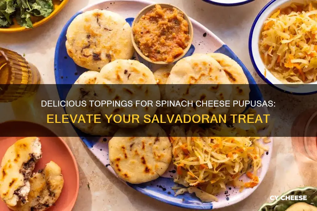 what do you top a spinach cheese pupusa with