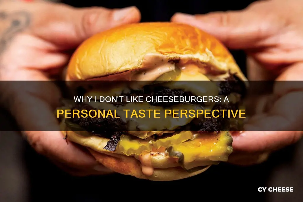 what doe it mean whaen you dont like cheese burgers