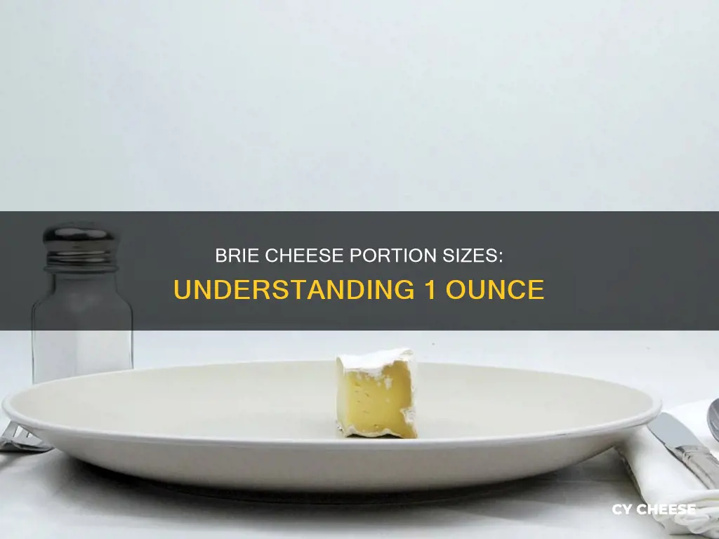 what does 1 ounce of brie cheese look like