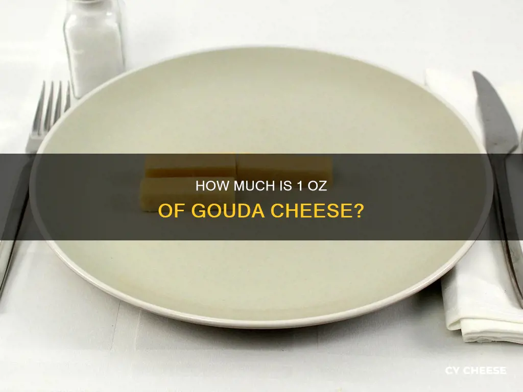 what does 1 oz of gouda cheese look like