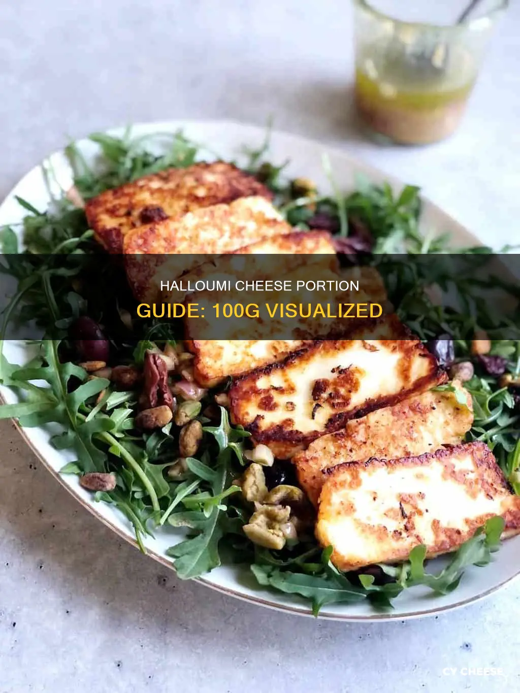 what does 100g of halloumi cheese look like