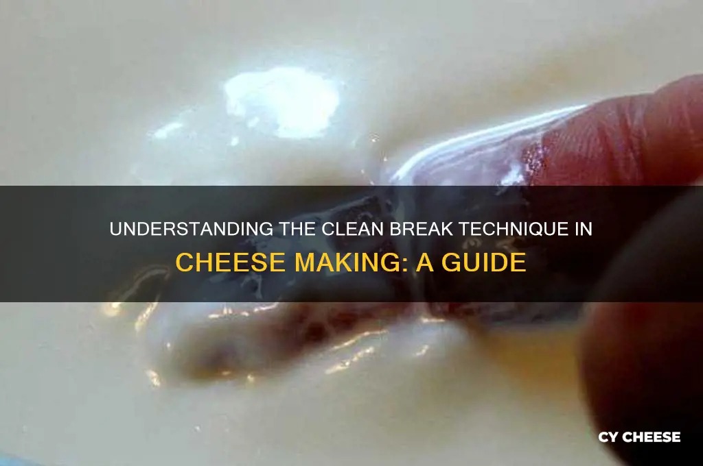 what does a clean break mean in cheese making