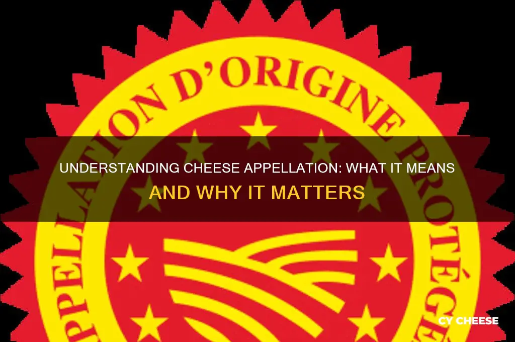 what does cheese appellation mean