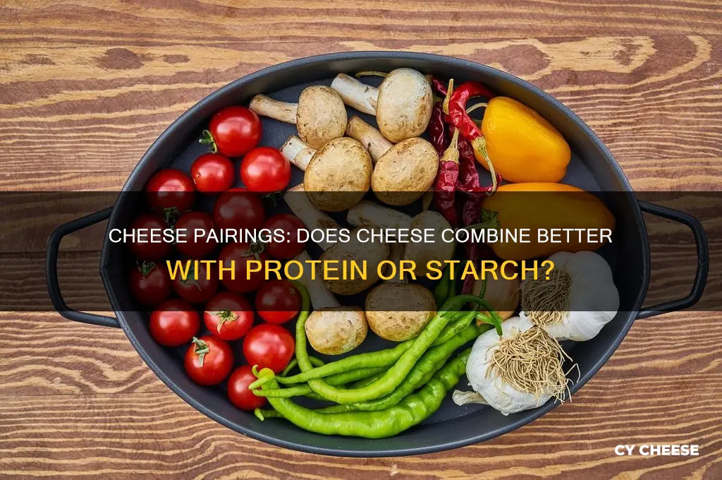 what does cheese combine with protein or starch