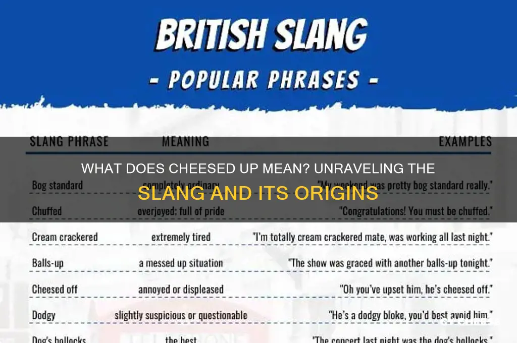 what does cheesed up mean