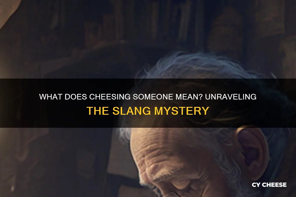 what does cheesing someone mean