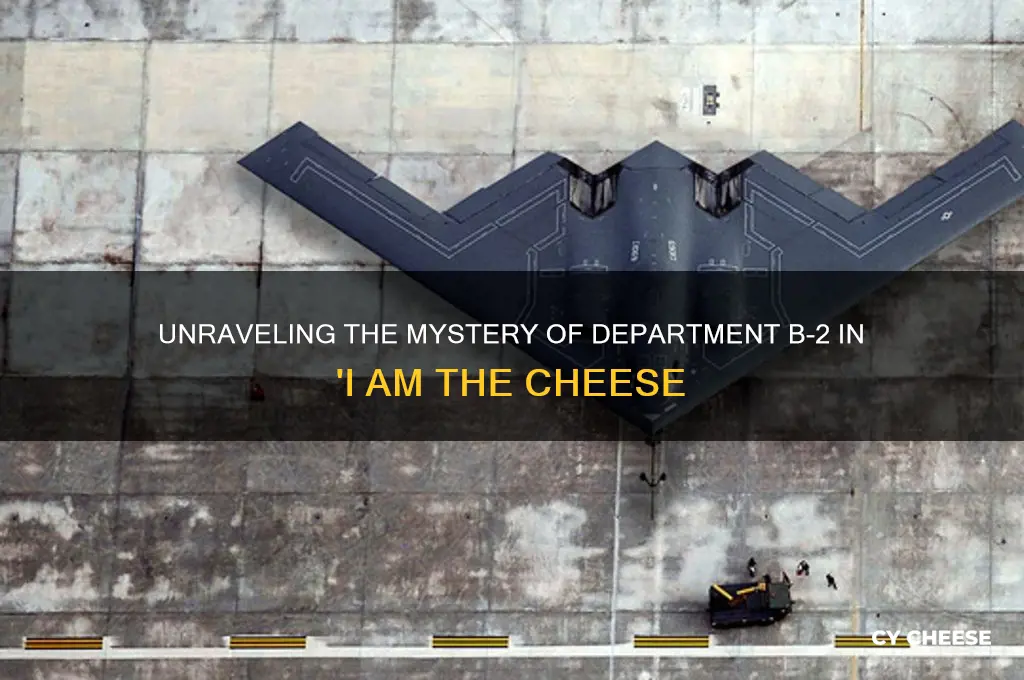 what does department b-2 mean in i am the cheese