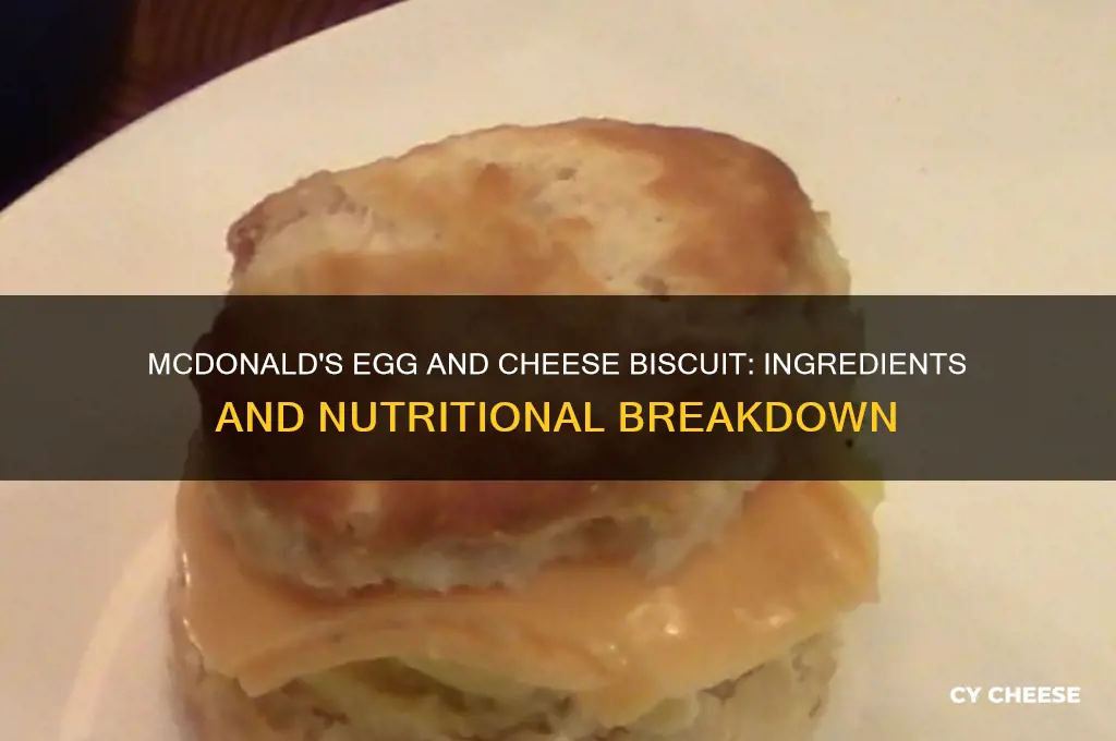 what does egg and cheese biscuit contain at mcdonald