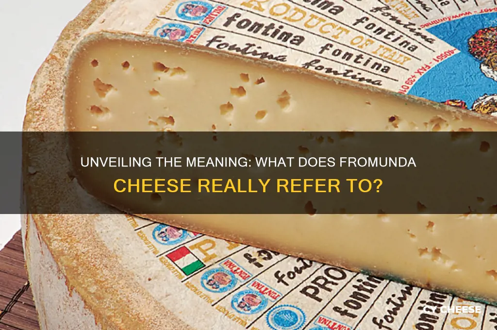 what does fromunda cheese mean