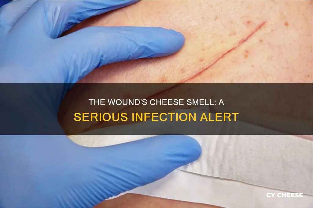 what does it mean if a wound smells like cheese