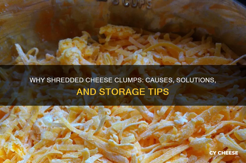what does it mean if shredded cheese is clumpy