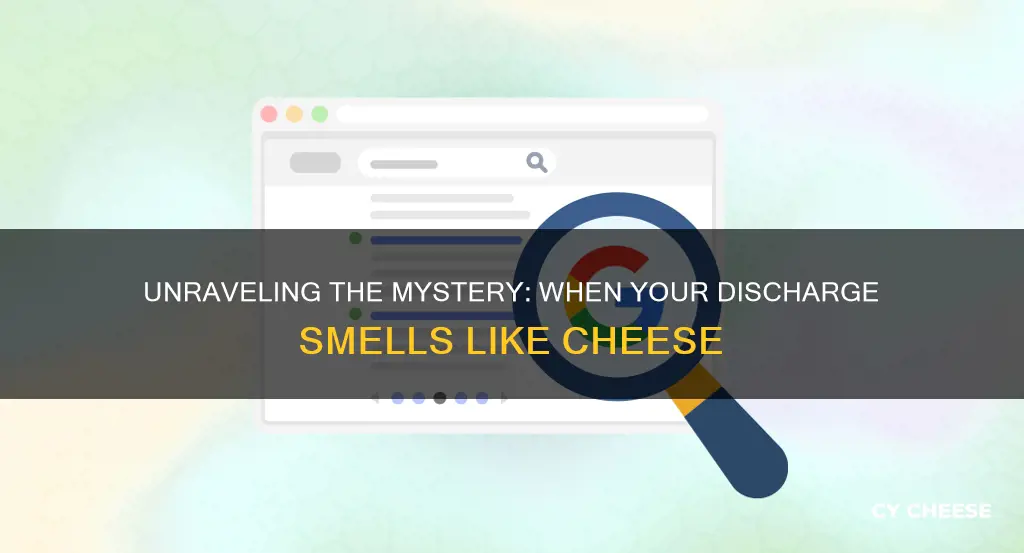 what does it mean if your discharge smells like cheese