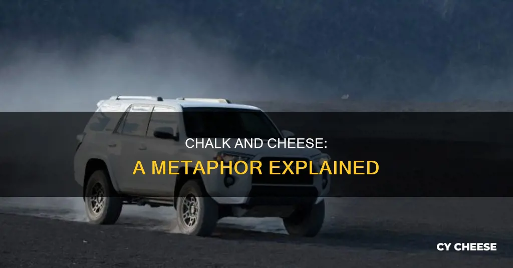 what does like chalk and cheese mean