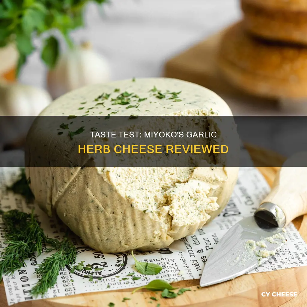 what does miyoko garlic herb cheese taste like