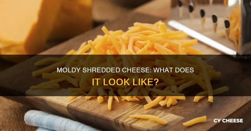 what does mold on shredded cheese look like