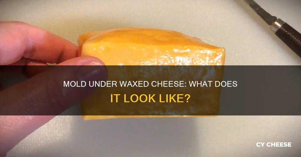 what does mold under waxed cheese look like