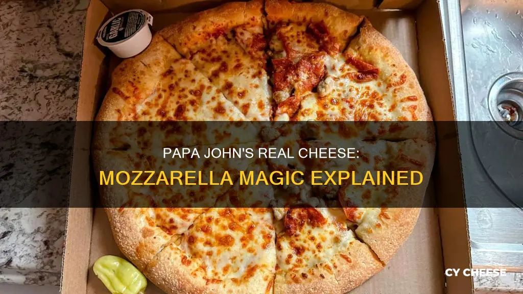 what does papa johns real cheese made from mozarella mean