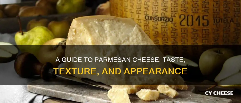 what does parmesa cheese taste and look like