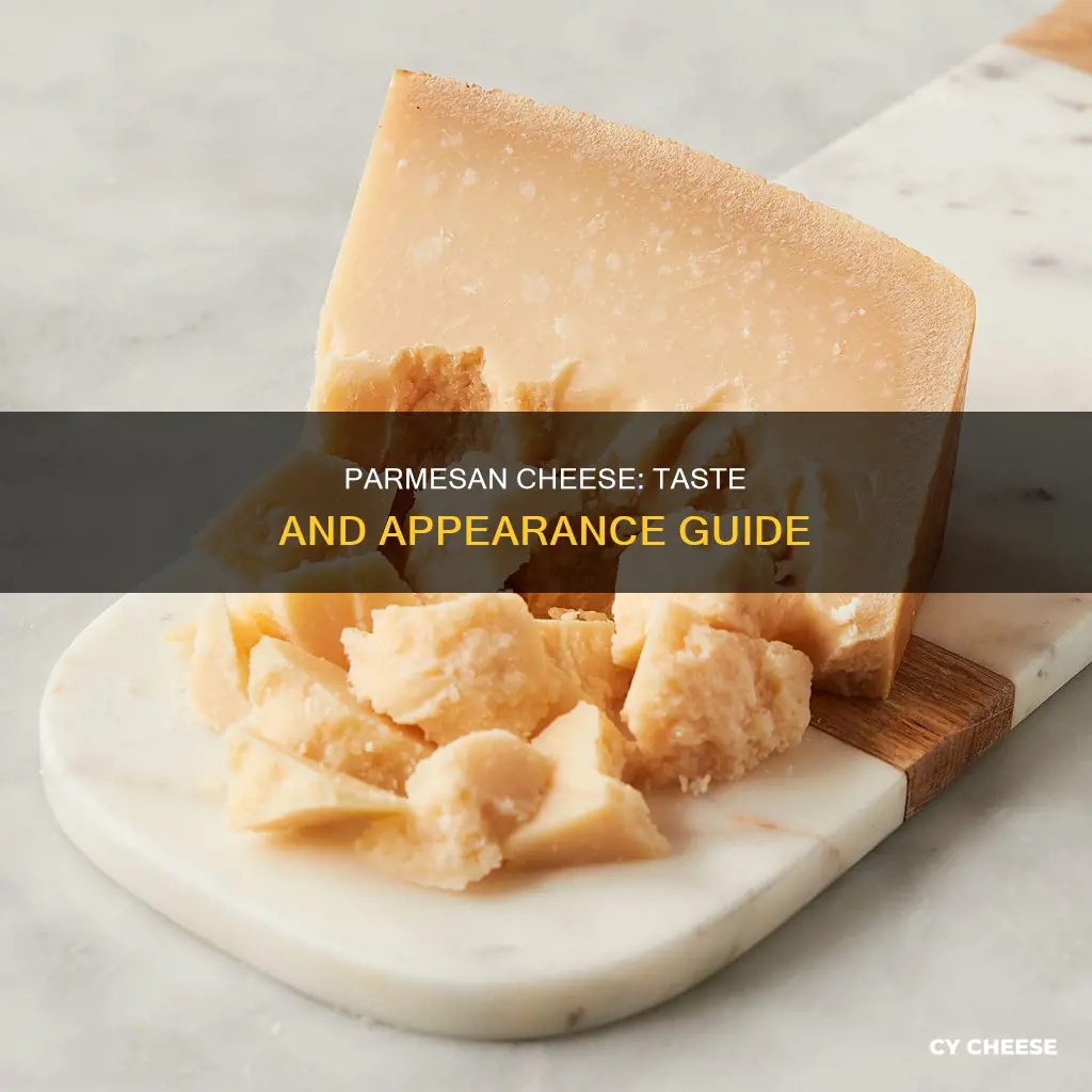 what does parmesa cheese taste and look like