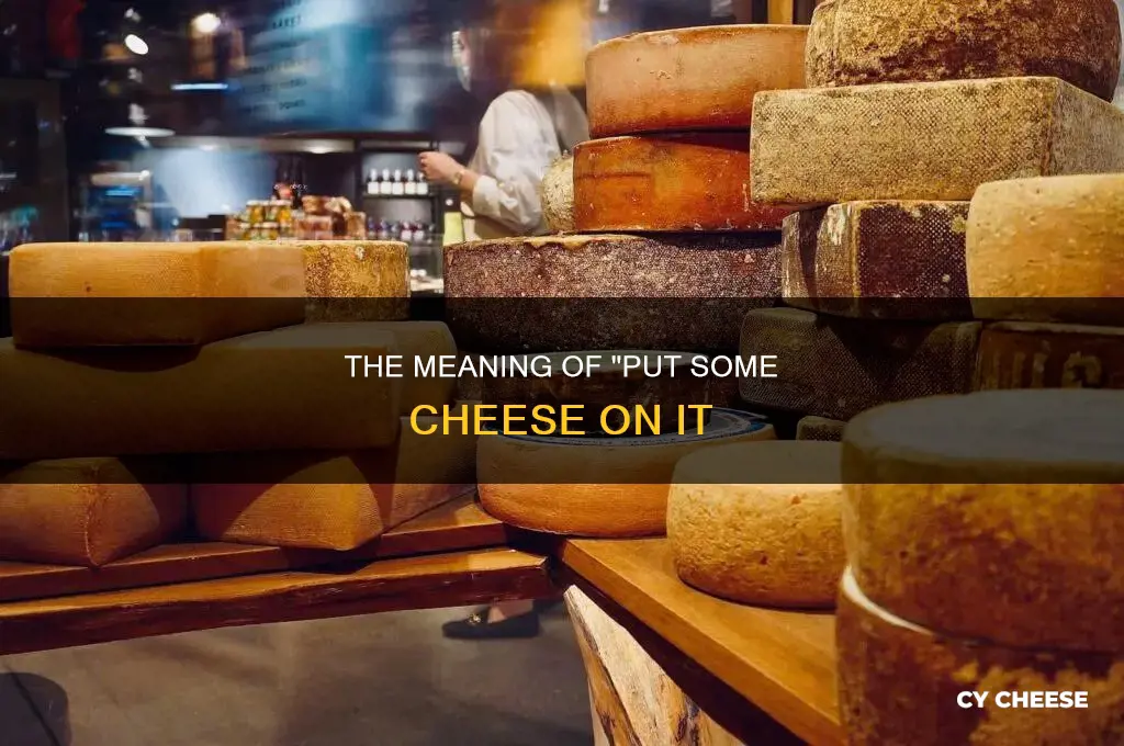 what does put some cheese on it mean